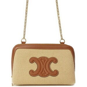 Celine Triomphe Chain Clutch Shoulder Bag